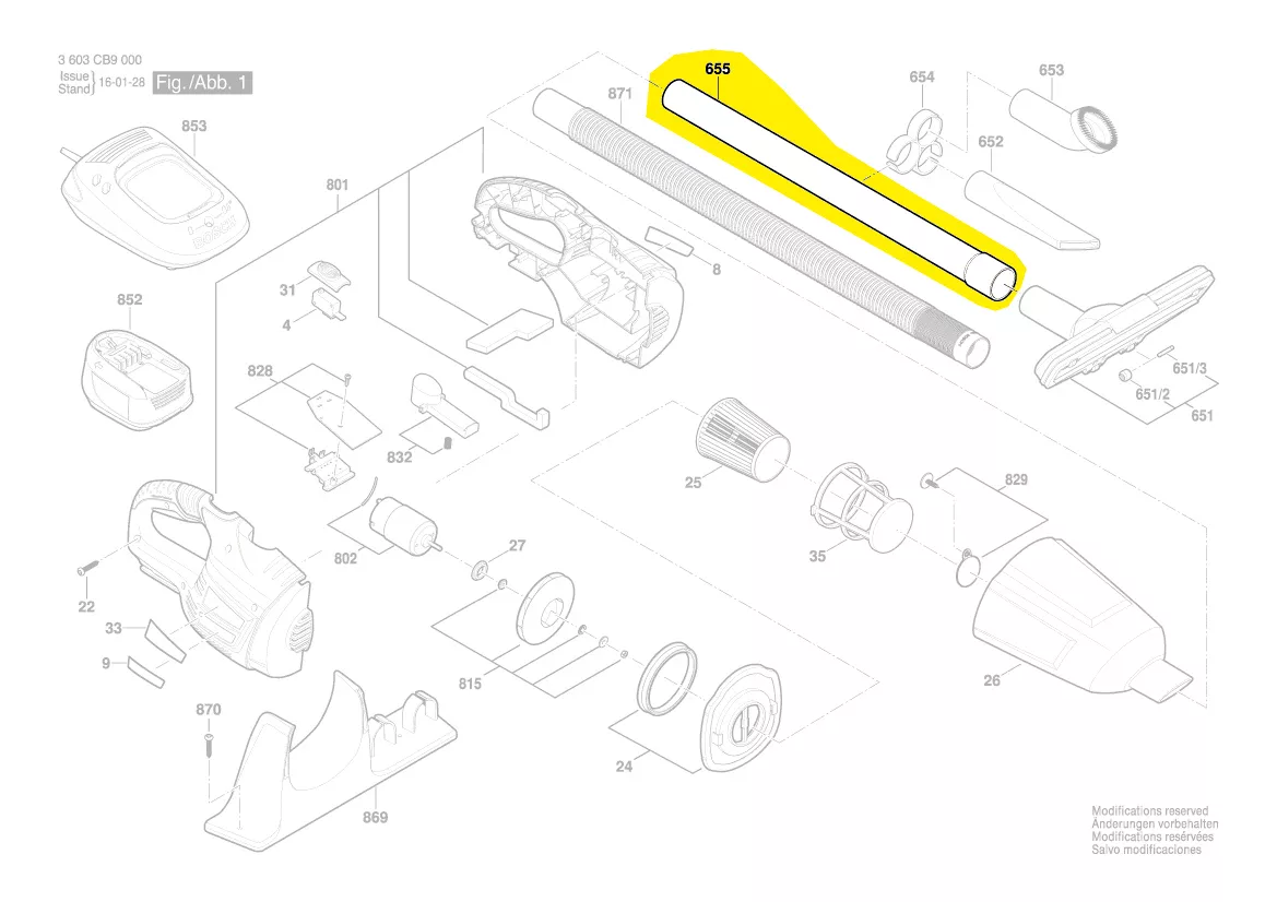 Tube d\'aspiration pour PAS 18 LI et GAS 18 V-LI
